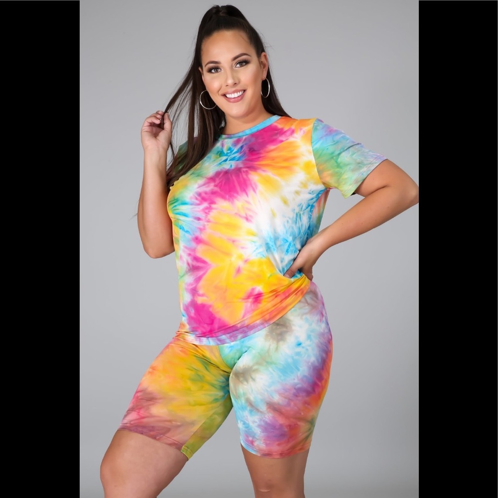 Plus size short set
